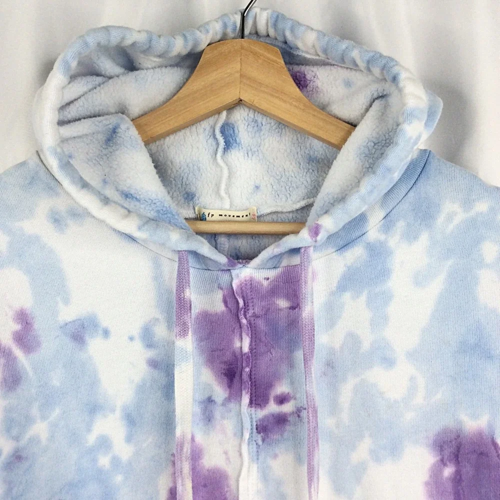 FP Movement by Free People Work It Out Tie Dye Hoodie Sweatshirt Size Large
